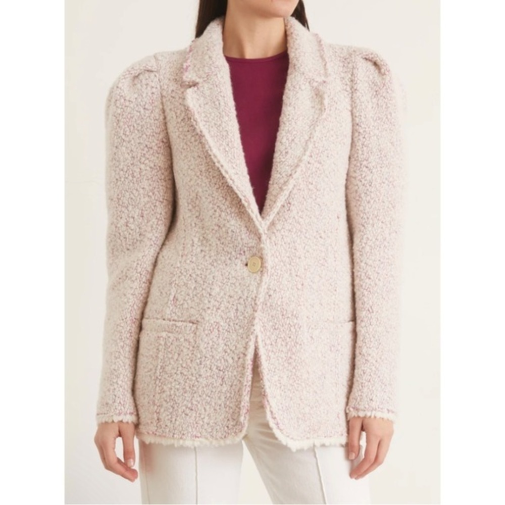 Isabel Marant Wool Blend Iladomo Puff Sleeve Jacket